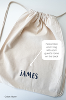 personalize back with guests individual name