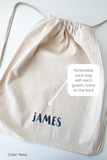 personalize back with guests individual name