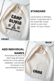 Sleepover Essentials Personalized Drawstring Cotton Backpacks
