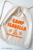 Sleepover Essentials Personalized Drawstring Cotton Backpacks