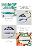 pin back buttons in custom colors and custom conversation starters