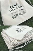 camp adventure birthday party favor bags