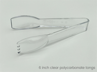 sturdy clear plastic popcorn candy topping tongs