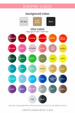 banner colors to customize your banner