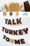 custom color Thanksgiving turkey banner
