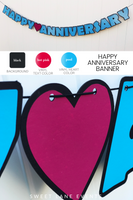 custom color anniversary banner