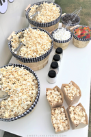 popcorn snack party table 