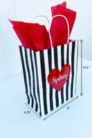 Heart XOXO Party in a Box, banner with gift bags