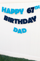 blue personalized birthday banner