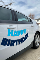 drive by car happy birthday sign