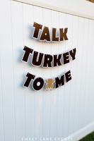 brown turkey Thanksgiving banner