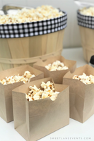 simple brown paper popcorn bag