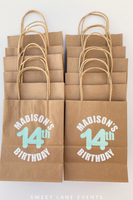 custom birthday party favor bags