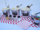teen party popcorn movie night table