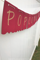 wedding popcorn bar banner