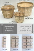 popcorn bushel baskets wood with handles