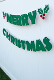 green holly berry letter holiday banner