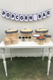 Black & White Gingham Popcorn Bar, Party in a Box
