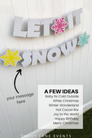 personalized snowflake banner
